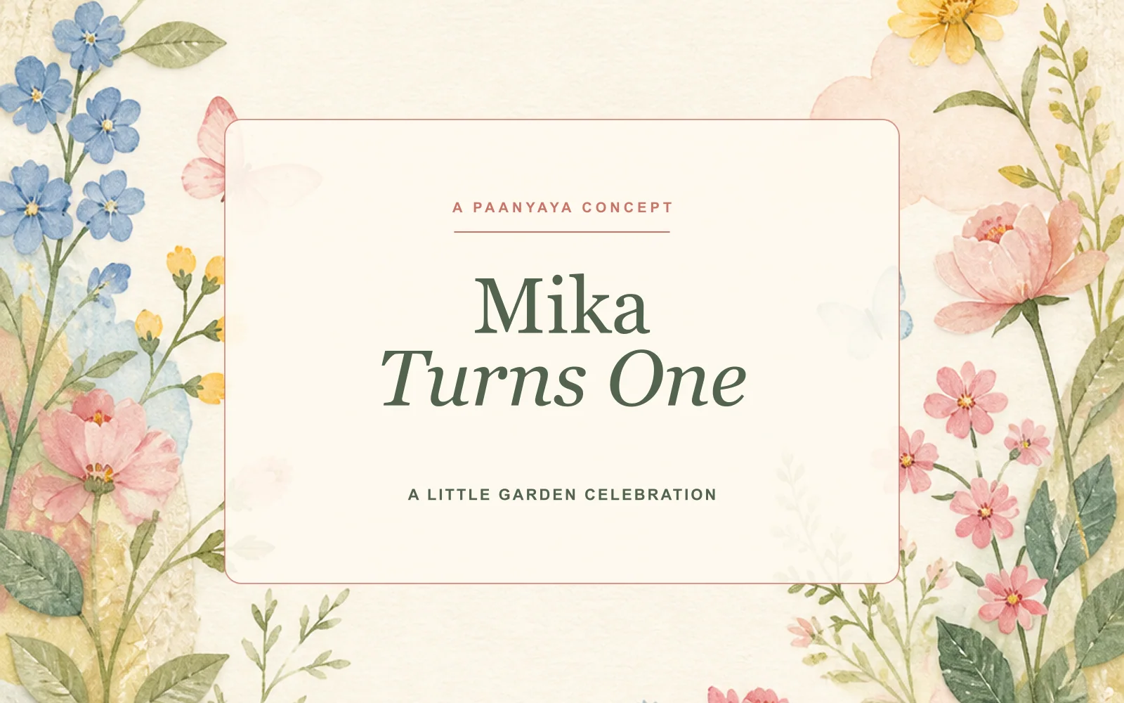 Desktop preview of Storybook Garden First Birthday